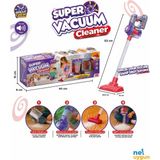 NeUygun Sesli ve Güçlü Çekim Özellikli Oyuncak Dikey Süpürge, Topları Çeken 53 cm Temizlik Oyun Seti Süper Vacuum Cleaner