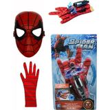NeUygun Spiderman Ok Atan Eldiven ve Örümcek Adam Maskesi ile Eğlenceli Oyun Seti Vantuzlu Fırlatıcı