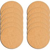 Nev Avm 30 cm Çap 3 mm (2.7 Mm) Ham Mdf Duralit Daire Plaka Supla Tabanı 12 Adet - 30 x 30 cm - Açık Kahverengi