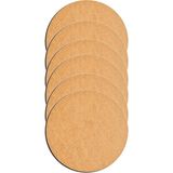 Nev Avm 30 cm Çap 3 mm (2.7 Mm) Ham Mdf Duralit Daire Plaka Supla Tabanı 6 Adet - 30 x 30 cm - Açık Kahverengi