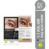 Neva 2'Li Set Kaş Boyası 1.1 Kül Gri + Kaş Açıcı Krem (Vegan)
