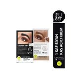 Neva 2'li Set Kaş Boyası 1 Saf Siyah + Kaş Açıcı Krem Vegan