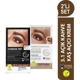 NEVA 2'Lİ SET Kaş Boyası 3.1 AÇIK KAHVE + Kaş Açıcı Krem (vegan) - Açık Kahve