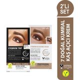 NEVA 2'li Set Vegan Kaş Boyası 7 Doğal Kumral+ Kaş Açıcı Krem 15 ml Kolay Uygulama
