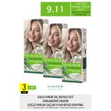 Neva Color 9.11 ÇOK AÇIK KUMRAL YOĞUN KÜLLÜ Saç Boyası Set (3 adet)