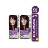 Neva Color İntensive 4.73 Espresso Kahve Kalıcı 2 Adet Krem Saç Boyası