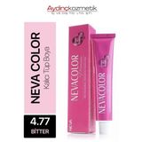Neva Color Kolajen İçeren Tüp Saç Boyası 50 ml 4.77 Bitter - 12 Adet