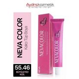 Neva Color Kolajen İçeren Tüp Saç Boyası 50 ml 55.46 Büyüleyici Kızıl - 12 Adet