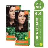 Neva Color Natural 2'li 4.4 Orta Kestane Saç Boyası Seti