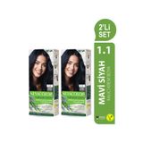 Neva Color Natural Colors 1.1 Mavi Siyah Kalıcı Krem 2 Adet Saç Boyası