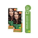 Neva Color Natural Colors 2'Lİ SET 6.7 ÇİKOLATA KAHVE Kalıcı Krem Saç Boyası Seti