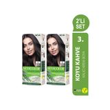 Neva Color Natural Colors 3. Koyu Kahve Kalıcı Krem 2 Adet Saç Boyası