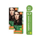 Neva Color Natural Colors 5.7 Kışkırtıcı Kahve Kalıcı Krem 2 Adet Saç Boyası