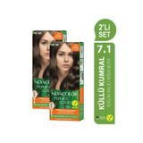 Neva Color Natural Colors 7.1 Küllü Kumral Kalıcı Krem 2 Adet Saç Boyası