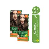 Neva Color Natural Colors 7. Kumral Kalıcı Krem 2 Adet Saç Boyası