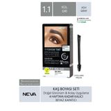 Neva Eyebrow Tint Vegan 1.1 Kül Gri Kaş Boyası Seti