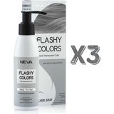 Neva Flashy Colors Gümüş Yarı Kalıcı 3x100 ml Saç Boyası