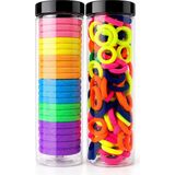 Neva Home 100 Adet Neon Renkli Saç Tokası + 20 Adet Büyük Boy Lastik Toka Seti – Esnek, Dayanıklı, Iz Yapmaz, Çocuk ve Yetişkin Kullanımına Uygun, Günlük, Spor, Kalın ve Ince Saçlar Için