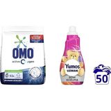Neva Home Active Oxygen Toz Çamaşır Deterjanı Beyazlar Için, 4.5 Kg(1) Yumoş Uzman Konsantre Çamaşır Yumuşatıcısı Renk Koruma Kalıcı Koku 50 Yıkama (1 x 1200 Ml)(2)
