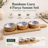 Neva Home Bambum Gura - Mango Ağacından 4 Parça Çerezlik Gül