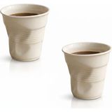 Neva Home Buruşuk Kupa Fincan Seramik El Yapımı Tasarım Mug Kahve Bardağı (2, Küçük)