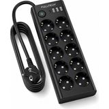 Neva Home Çoklu Priz 10’lu Grup Priz Usb’li (3x Usb-A, 1x Usb-C), 3680W 16A, 2 Metre Kablo, Topraklı Uzatma Kablosu, Ev Ofis Gaming Için