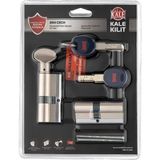 Neva Home Kale 264 Cech Hareketli Pimli Silindir 2'li Set Çelik Kapı Kilit Göbeği 68MM (Cech+Cechm) - Hareketli Pim ile Ekstra Güvenlik