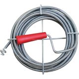 Neva Home Kanal Açma Teli, 9 mm Kalınlık, Dayanıklı Metal Tel, Lavabo ve Gider Borusu Açacağı, Tıkanıklık Giderici, Spiral Tel, Ergonomik Sap, Kolay Kullanım, Lavabo, Tuvalet, Banyo, Küvet Açıcı (5 M)
