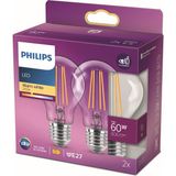 Neva Home LED Classic 60W A60 Filament Ampul, 2700 Sarı Işık, E27 Normal Duy, Dim Edilmez 2'li Ekopaket
