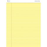 Neva Home Letter Boyut (216 x 297MM), Sarı Renkli Legal Pad, Notluk, Notepad, Defter, 50 Yaprak, Geniş Satır Aralığı, Okul, Iş ve Ofis Için, Türk Malı