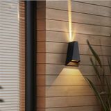 Neva Home Malta Dekoratif Çift Yönlü LED Duvar Apliği - Siyah, IP54 Su Geçirmez, 3000K Gün Işığı, Cata Iç ve Dış Mekan Desenli Duvar Bahçe Aydınlatma (2X3W)
