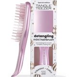 Neva Home Mini Ultimate Detangler Chrome Saç Açıcı Fırça Islak ve Kuru Saçlar Için Satin Pink Patentli Çift Katmanlı Diş Teknolojisi Seyahat Boyu