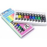 Neva Home Mona Lisa 12 Renk Guaj Tüp Boya Seti – 12X12 ml Profesyonel Guaj Boya Tüp Set – Tuval, Ahşap, Taş, Seramik ve Hobi Boyama Için Yoğun Pigmentli Sanat Boyası