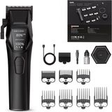 Neva Home Saç Kesme Makinesi Şarjlı Tıraş Makinesi, Erkek Bakım Seti - 8000 Rpm Kablosuz Şarj Tabanı Berber Kuaför Tipi, 8 Kılavuz Taraklı, LCD Ekran, Type-C (Garanti)