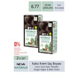 NEVA KOZMETİK Naturalis Saç Boyası 6.77 Sıcak Çikolata %100 Vegan 2'li Set