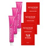 NEVA KOZMETİK Nevacol. Pre. Tüp 12.01 Yoğ.küllü Süp.açıcı 2ad. + 0.01 Yoğ.güm.gri 1ad. + Oksidan Kremi 30vol. 3ad.