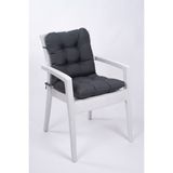 Neva Lacivert Pofidik Arkalıklı Sandalye Minderi Özel Dikişli Bağcıklı 44x88 Cm - 44 x 88 cm - Koyu Lacivert