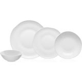 Neva N3087 24 Parça Beyaz Bone Yemek Takımı 6 Kişilik Yuvarlak Tasarım