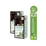 Neva Naturalis 6.0 Yoğun Koyu Kumral Kalıcı Krem Vegan 2 Adet Saç Boyası