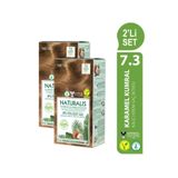 NEVA NATURALIS Amonyaksız 2'Lİ SET 7.3 KARAMEL KUMRAL Kalıcı Krem Saç Boyası Seti (VEGAN)