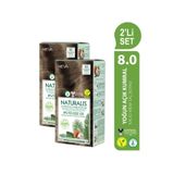 NEVA NATURALIS Amonyaksız 2'li Set 8.0 Yoğun Açık Kumral Kalıcı Krem Saç Boyası Seti Vegan