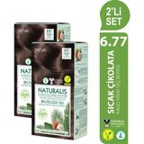 Neva NATURALIS (vegan) Amonyaksız 2'Lİ SET 6.77 SICAK ÇİKOLATA Kalıcı Krem Saç Boyası Seti - Sıcak Çikolata