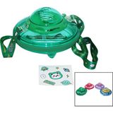 Neva Prime Ufo Modeli Renkli Mika Kristal Suluk Matara Pipetli - Taşıma Askılı 550ML ( Herhangi Bir Renk Gönderilir ) (5361)