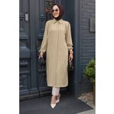 Neva Style Düğmeli Camel Tesettür Tunik 41401C