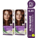 Nevacolor INTENSIVE 2'Lİ SET 6.35 ALTIN KAHVE Kalıcı Krem Saç Boyası Seti
