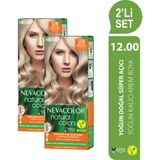 Nevacolor Natural Colors 2'Lİ SET 12.00 YOĞUN DOĞAL SÜPER AÇICI Kalıcı Krem Saç Boyası Seti