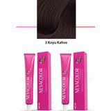 Nevacolor Premium 3 Koyu Kahve 2x50 gr Kalıcı Krem Saç Boyası