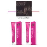 Nevacolor Premium 4.35 Karamel Kahve 2x50 ml Kalıcı Krem Saç Boyası
