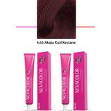 Nevacolor Premium 4.65 Akaju Kızıl Kestane 2x50 gr Kalıcı Krem Saç Boyası