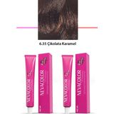 Nevacolor Premium 6.35 Çikolata Karamel 2x50 gr Kalıcı Krem Saç Boyası